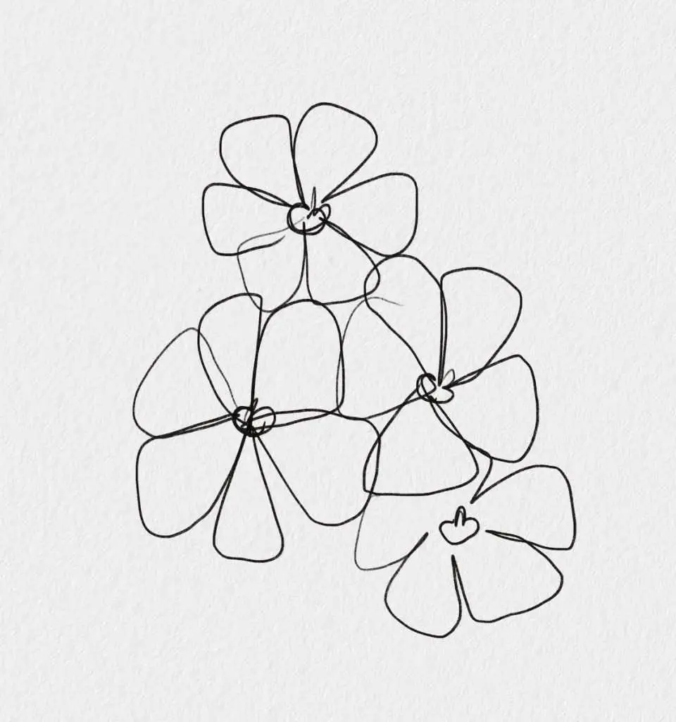 Flower Design Drawing Drawings Of Flower Designs The Best Flower - Flower  Sketch Tutorial | Pintura y dibujo, Pinturas, Arte