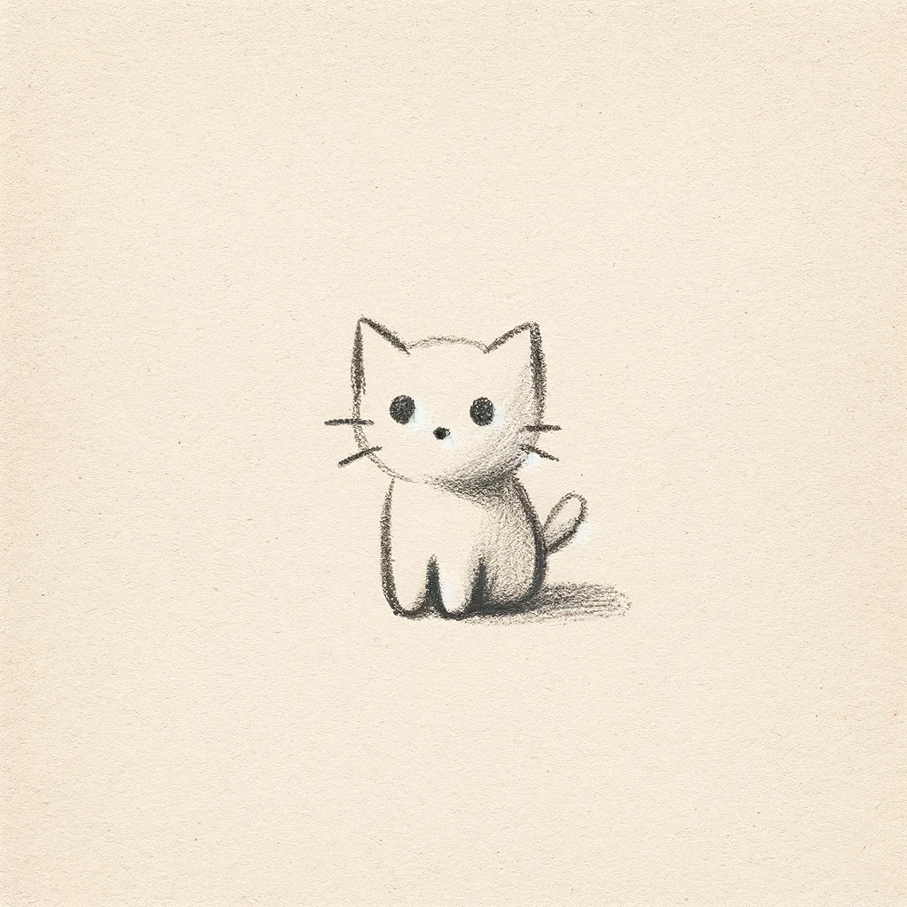Simple drawing of a cat