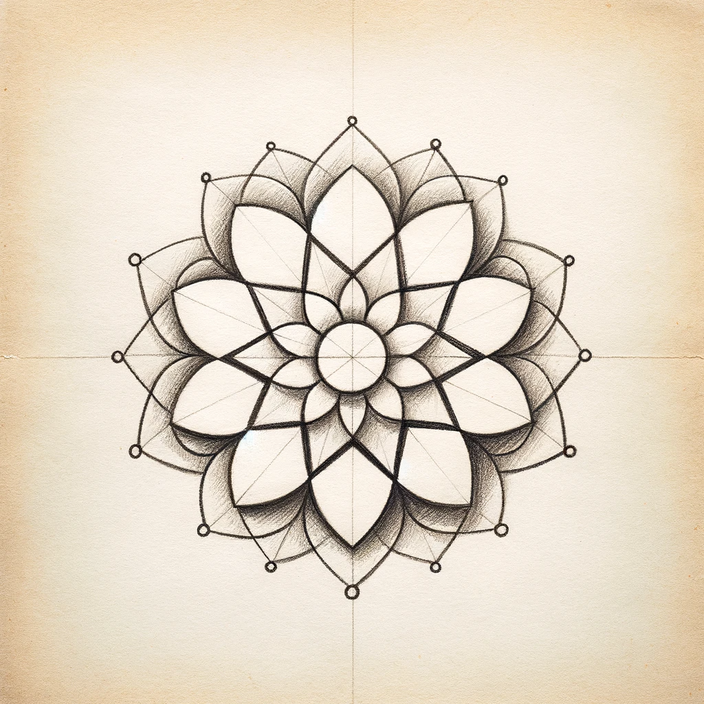 Simple drawing of a mandala