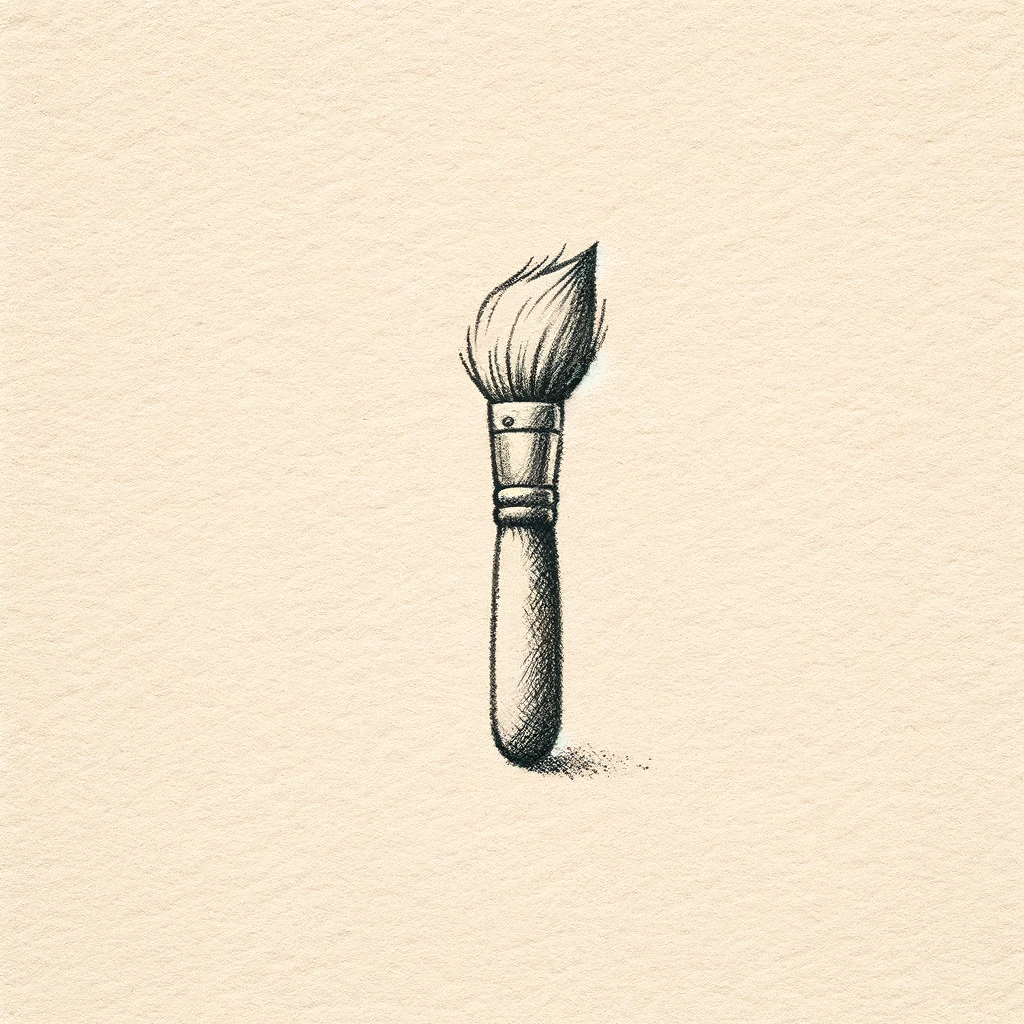 Simple drawing of a paintbrush