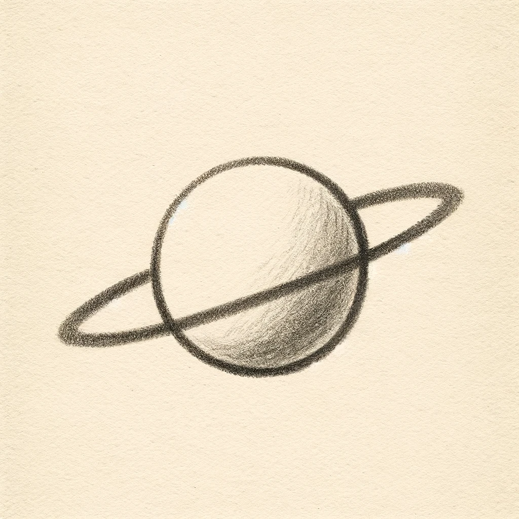 Simple drawing of Saturn