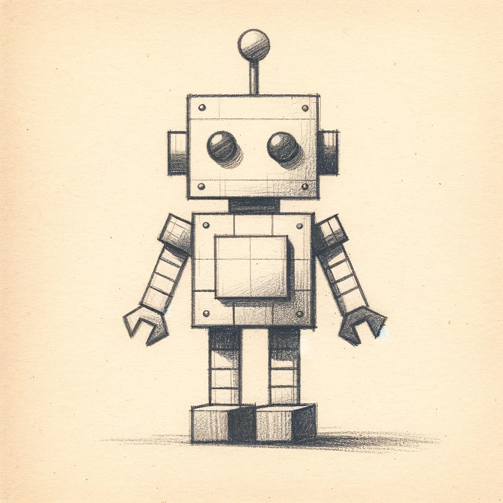 Simple drawing of a robot