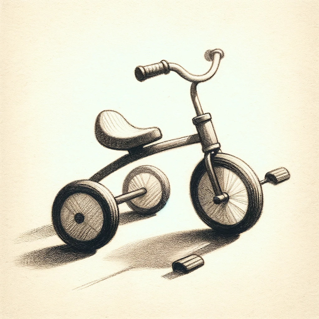 Simple drawing of a tricycle