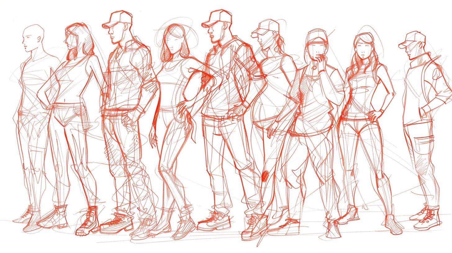 Master Dynamic Poses: Group Drawing Base Tips and References