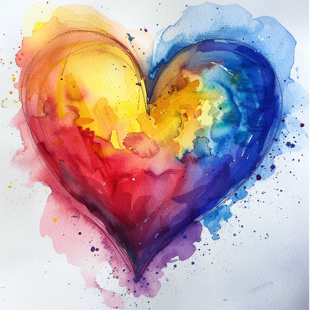 watercolor heart painting techniques